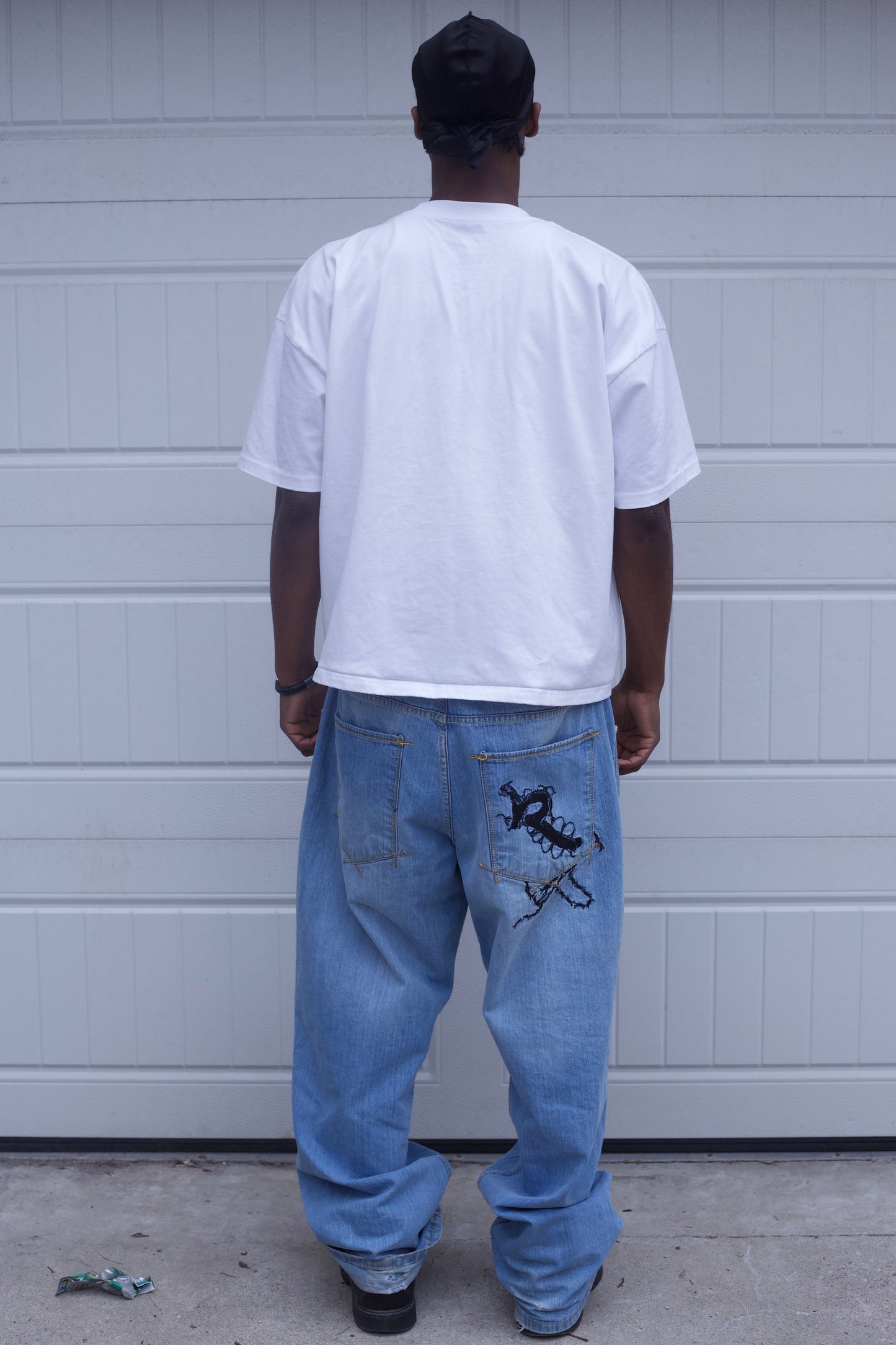 Indigo Rhinestone Baggy Tee